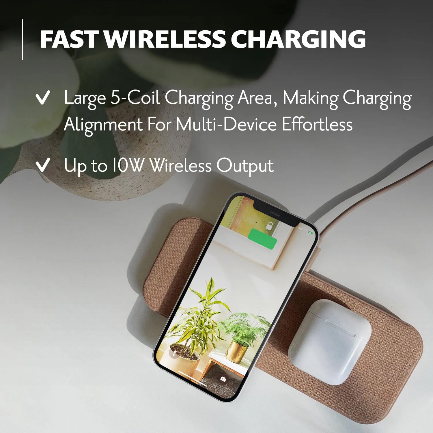 Courant - Catch:2 Essentials Wireless Charging Pad - Camel