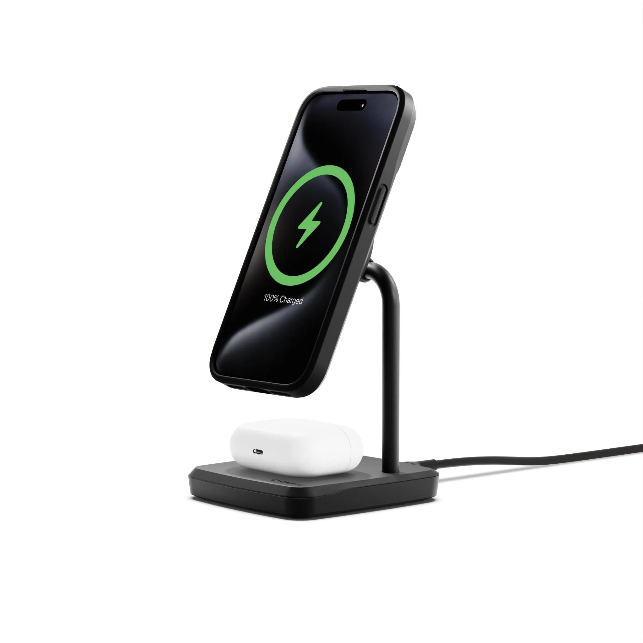 Cygnett ChargeBase 2-in-1 Magnetic Wireless Charger (Black)