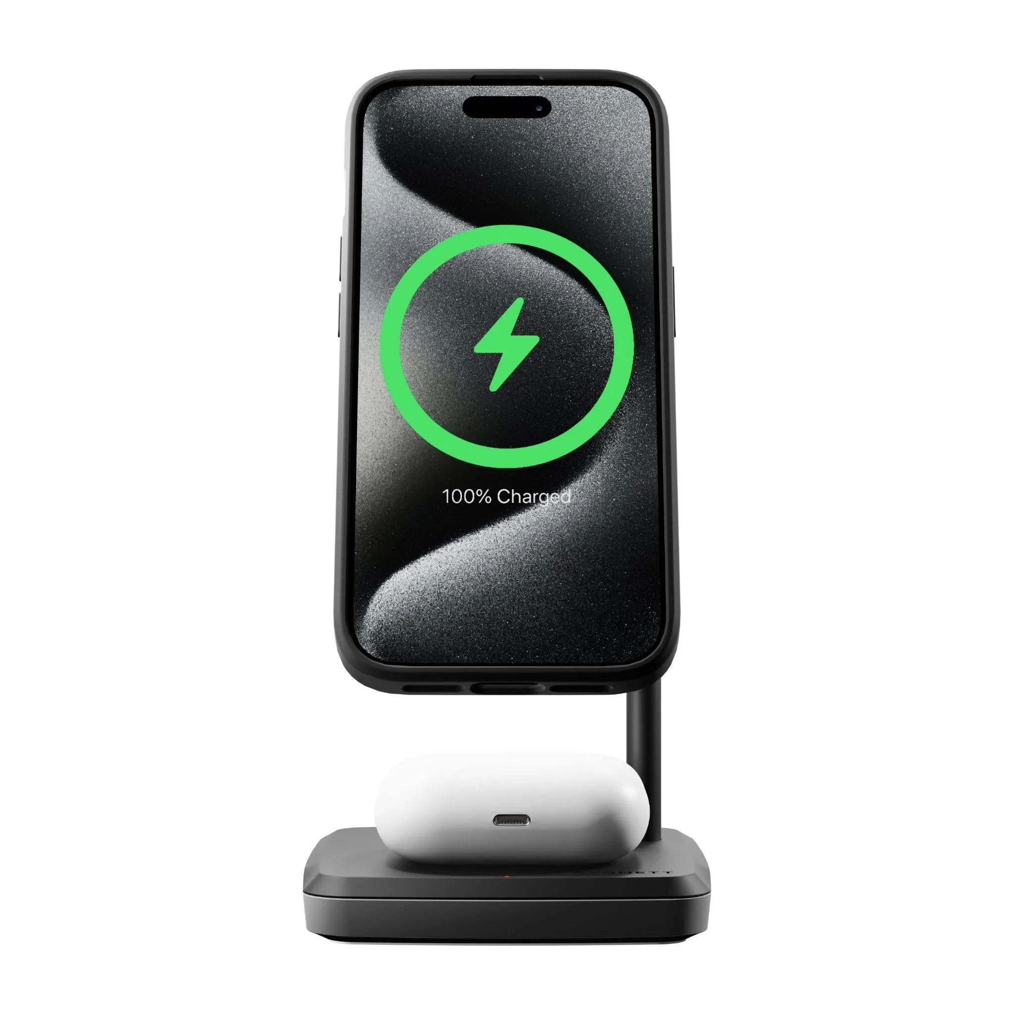 Cygnett ChargeBase 2-in-1 Magnetic Wireless Charger (Black)