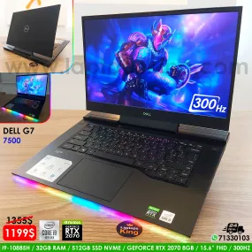 Dell G7 7500 i9-10885H RTX 2070 300HZ Gaming Laptop (Open Box)