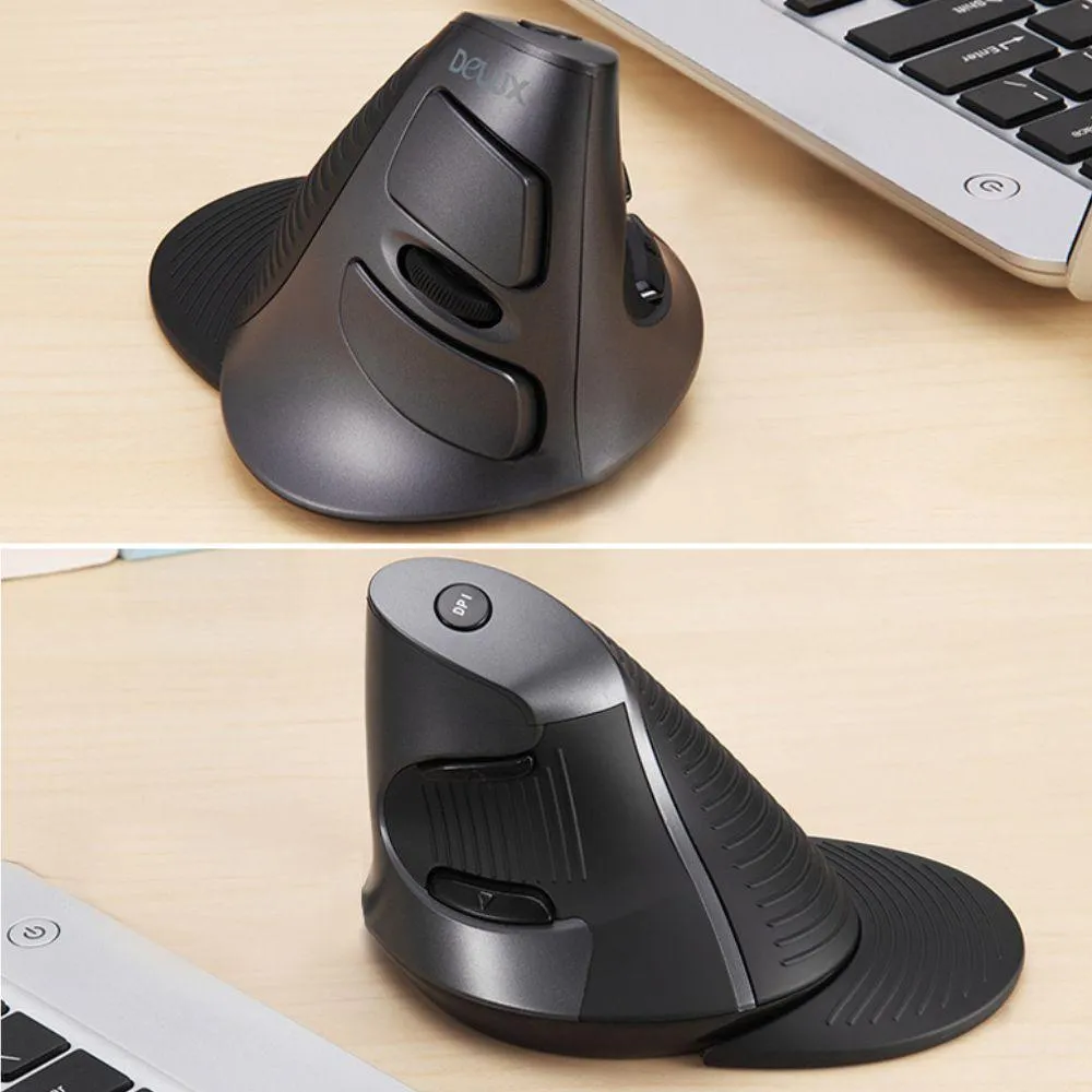 Delux M618GX 2.4Ghz Wireless Ergonomic Mouse: Wrist friendly mouse with palm rest and 6 buttons