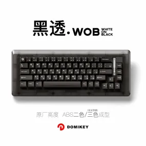 Domikey Obsidian WOB Cherry Profile abs doubleshot backlit keycap for mx keyboard poker 87 104 xd64 xd68 BM60 BM65 BM68 BM80