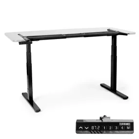 Duronic Sit Stand Desk Frame TM23 BK | Electric Standing Office Table | Frame ONLY | Height Adjustable 60-125cm | Ergonomic Workstation | BLACK | Memory Function | Dual Motor / 3 Stage