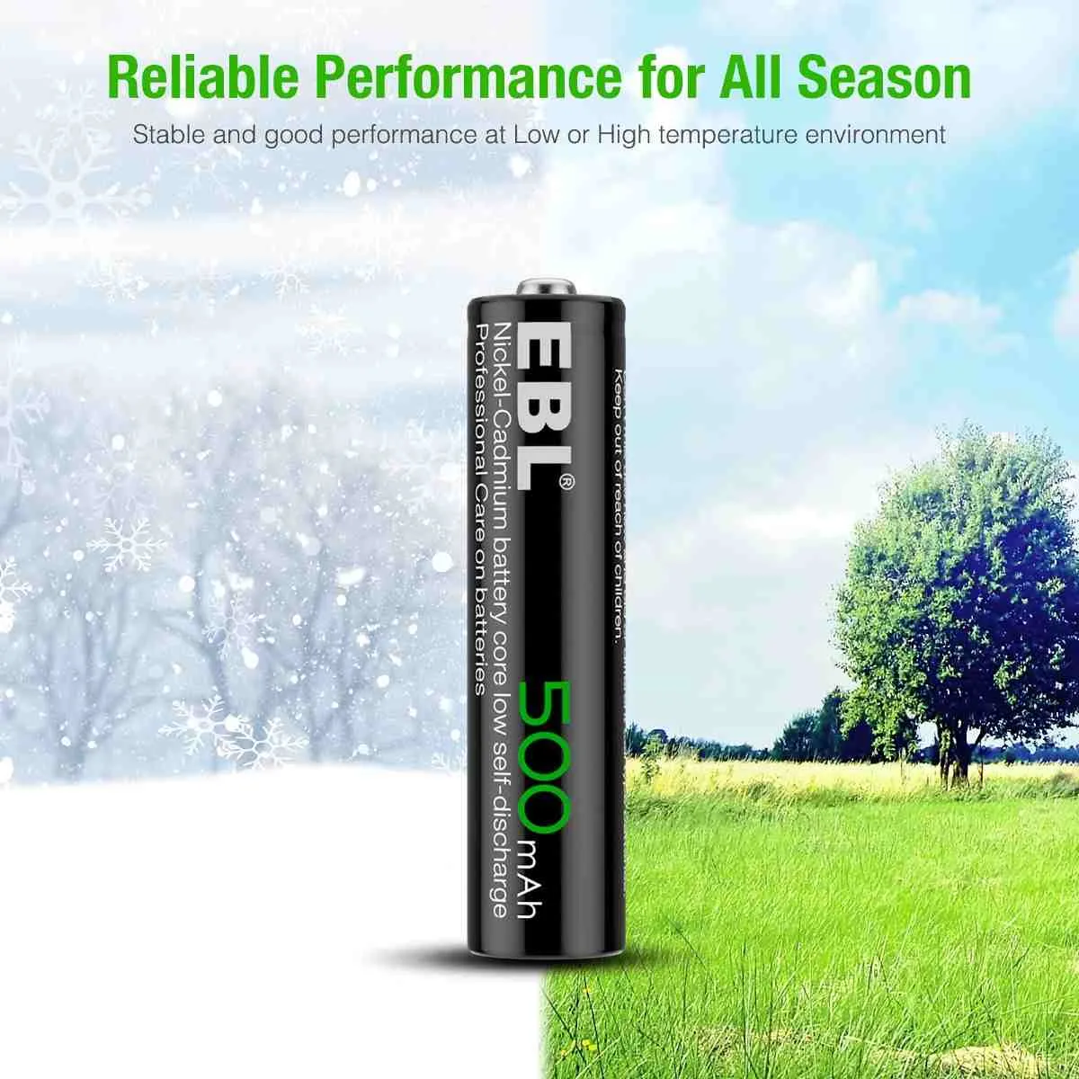 EBL AAA Ni-Cd Rechargeable Batteries 1.2V 500mAh