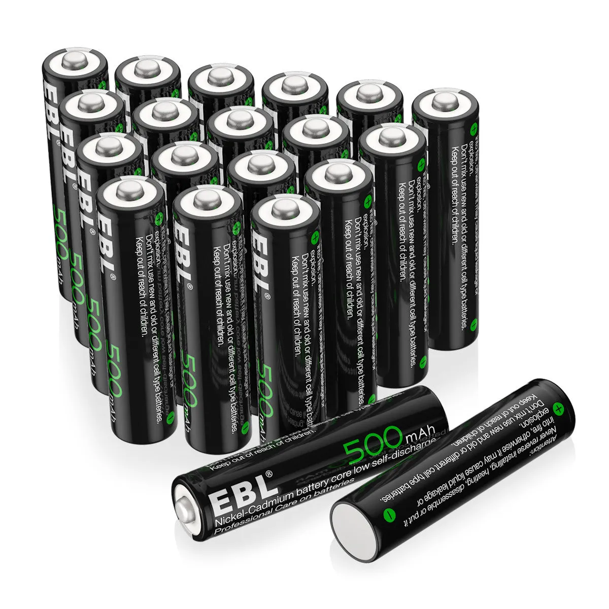 EBL AAA Ni-Cd Rechargeable Batteries 1.2V 500mAh