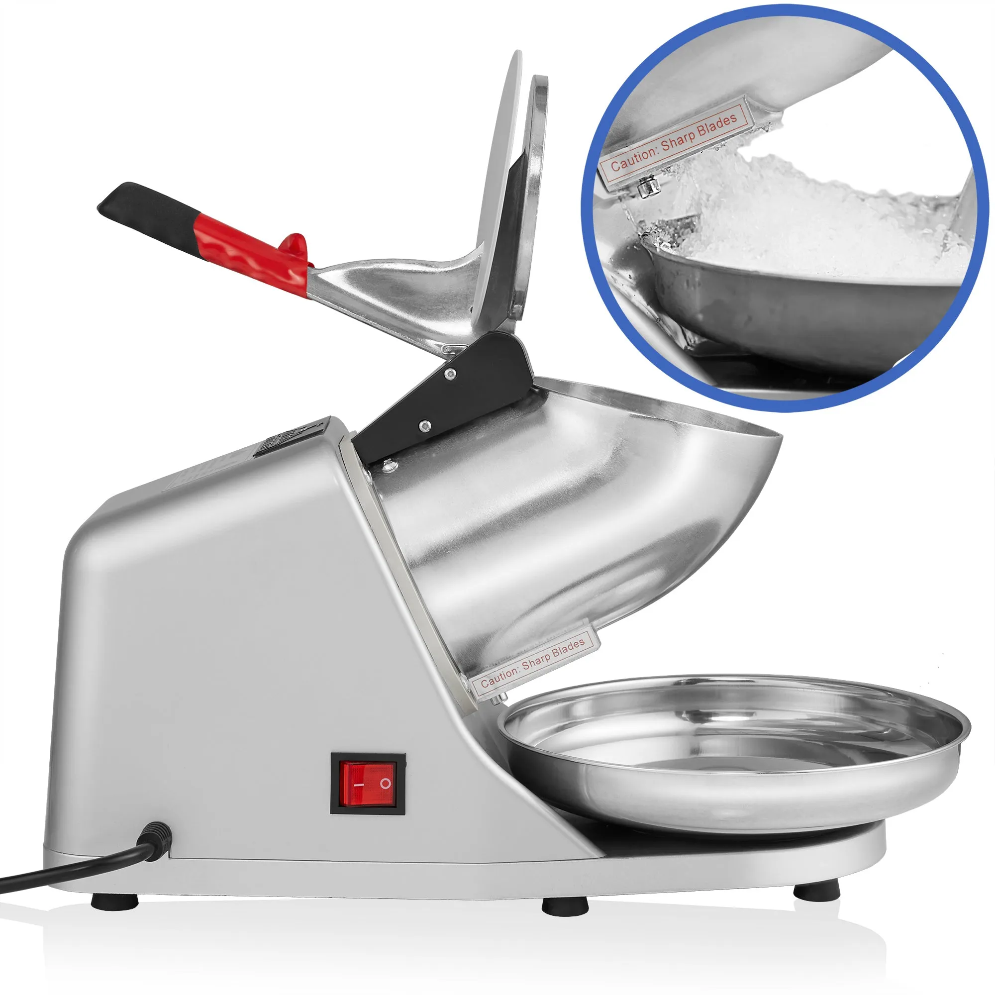 Electric Ice Crusher with Dual Blades and Scoop