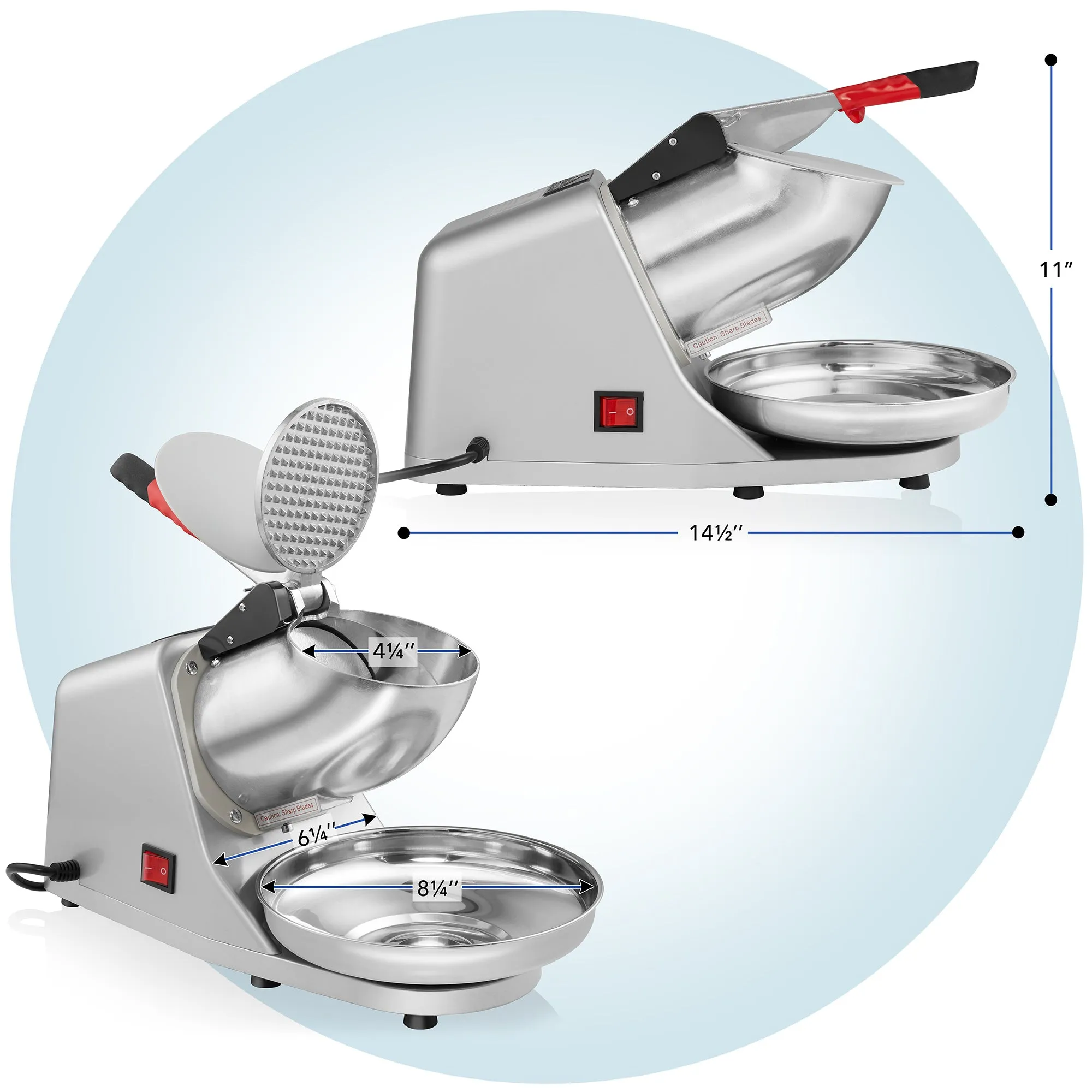 Electric Ice Crusher with Dual Blades and Scoop