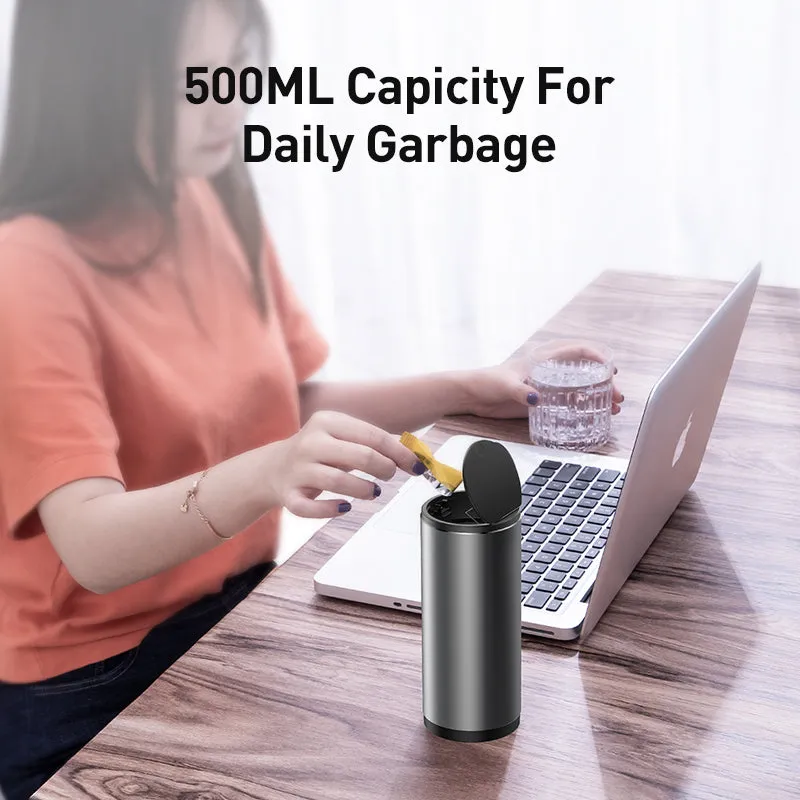 Elegant Mini Matte Car Trash Can