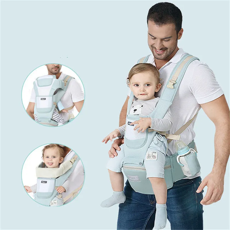 Ergonomic Front Facing Kangaroo Wrap Baby Carrier For Travel Infant