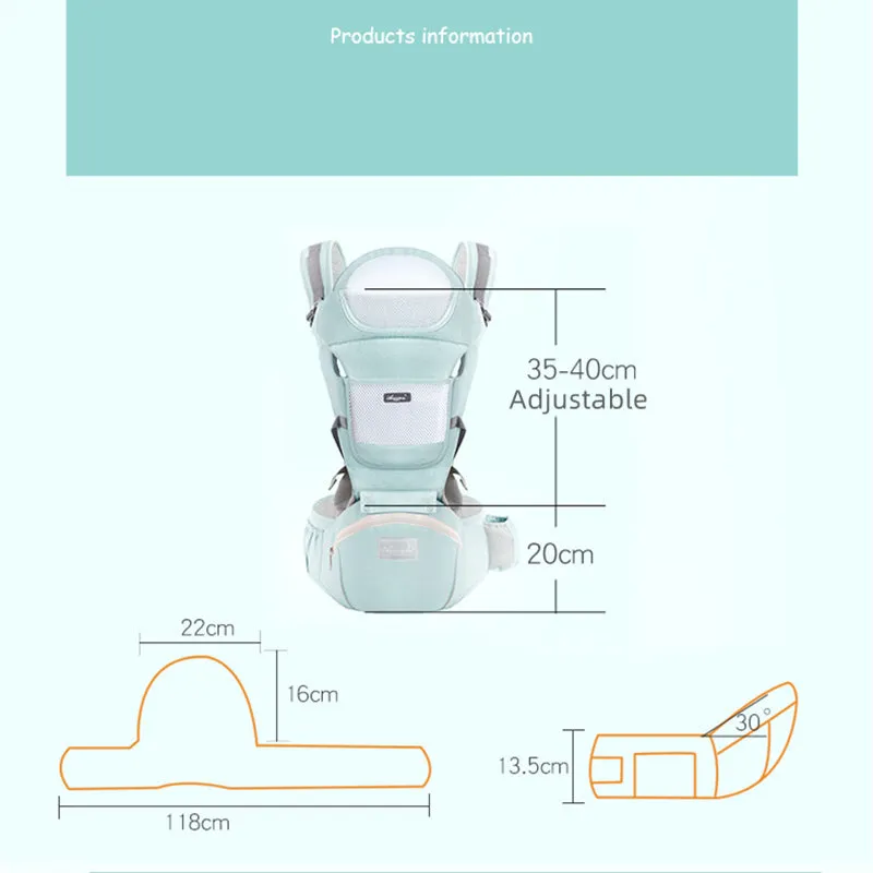 Ergonomic Front Facing Kangaroo Wrap Baby Carrier For Travel Infant