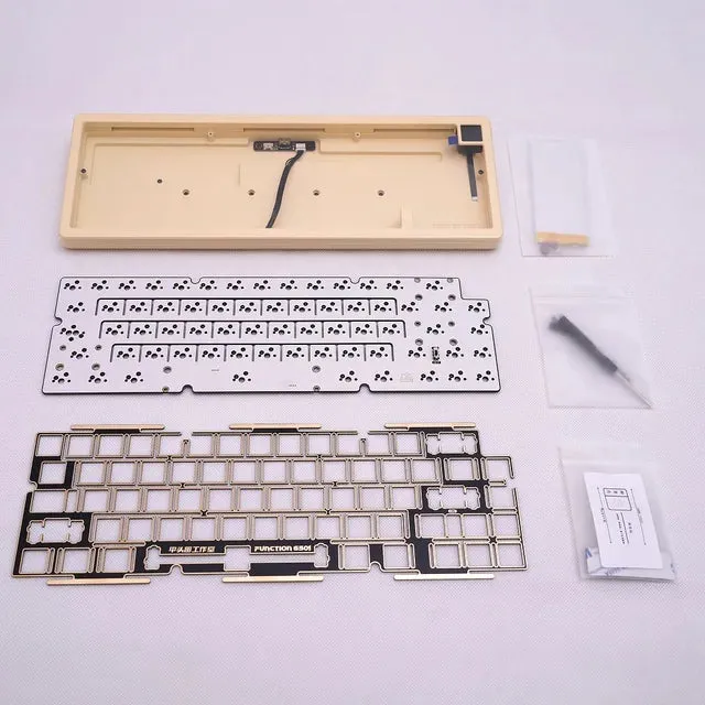 Fairy 65 Mechanical Keyboard Kit 3 Mode CNC Anodized Aluminum Case Electrophoretic Gasket VIA Type C 2.4g Bluetooth fairy65 FR4