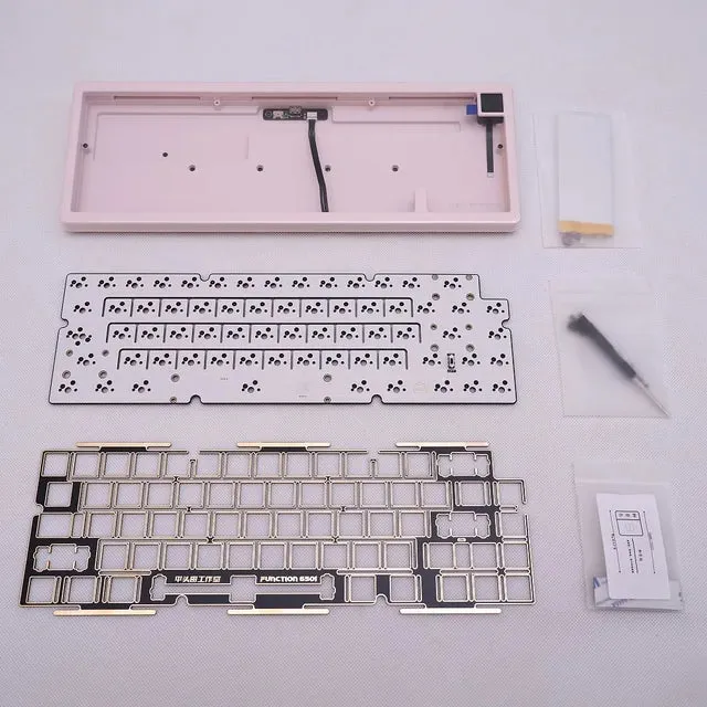 Fairy 65 Mechanical Keyboard Kit 3 Mode CNC Anodized Aluminum Case Electrophoretic Gasket VIA Type C 2.4g Bluetooth fairy65 FR4