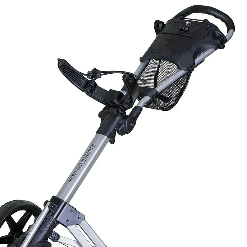 Fastfold Mission 5.0 3-Wheel Push Trolley - Shiny Silver/Black