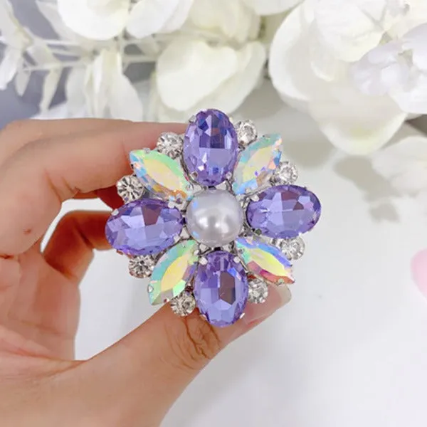 Flower Rhinestone Phone Gripper