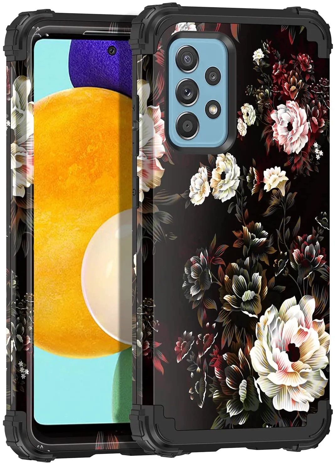 Galaxy A52 Shockproof Heavy Duty Floral Case