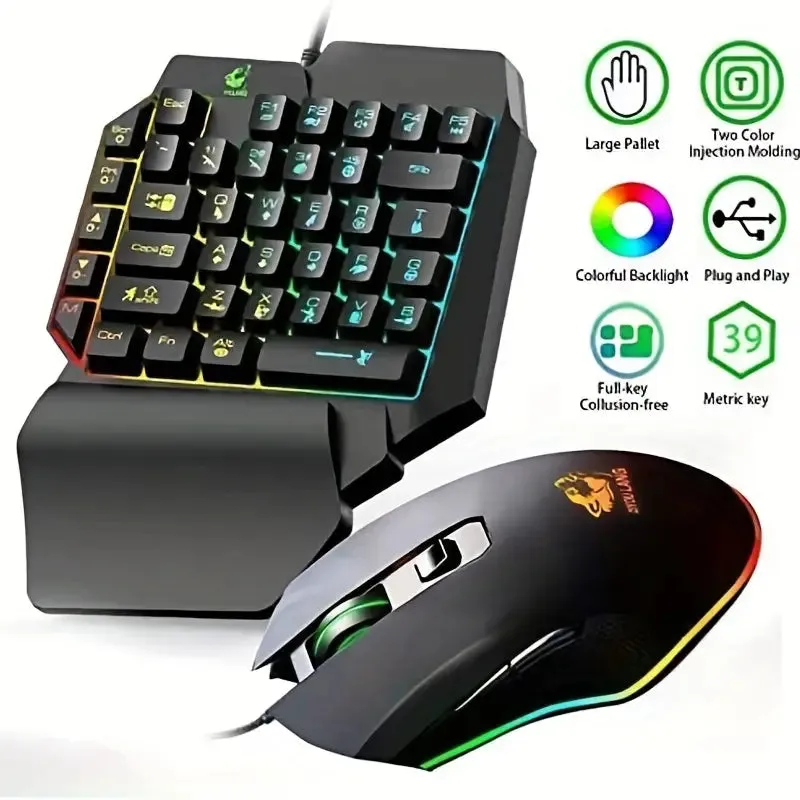 Gaming One Hand Gaming Keyboard And Mouse Combo