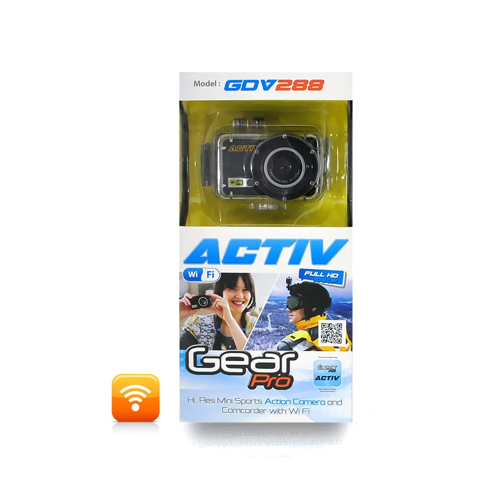 Gear Pro Activ Full Hd 1080P Hi-Res Mini Sports Action Camera And Camcorder With Wi-Fi (Black)