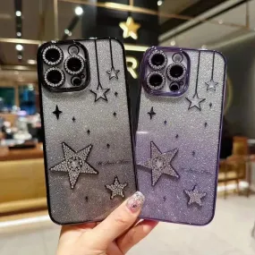 Glittery Hanging Stars Phone Case (For iPhones)