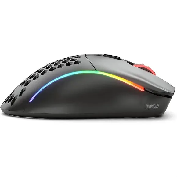 Glorious Model D- (Minus) Wireless Lightweight Ergonomic Gaming Mouse - GLO-MS-DMW-MB - Matte Black - 67G