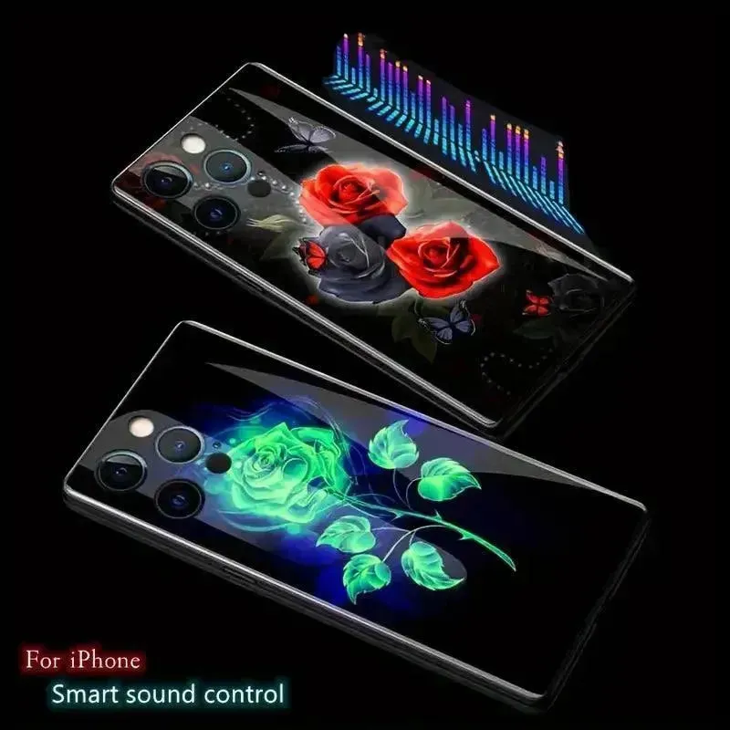 Glowing Rose Smart Voice Controlled Cover (For iPhone)