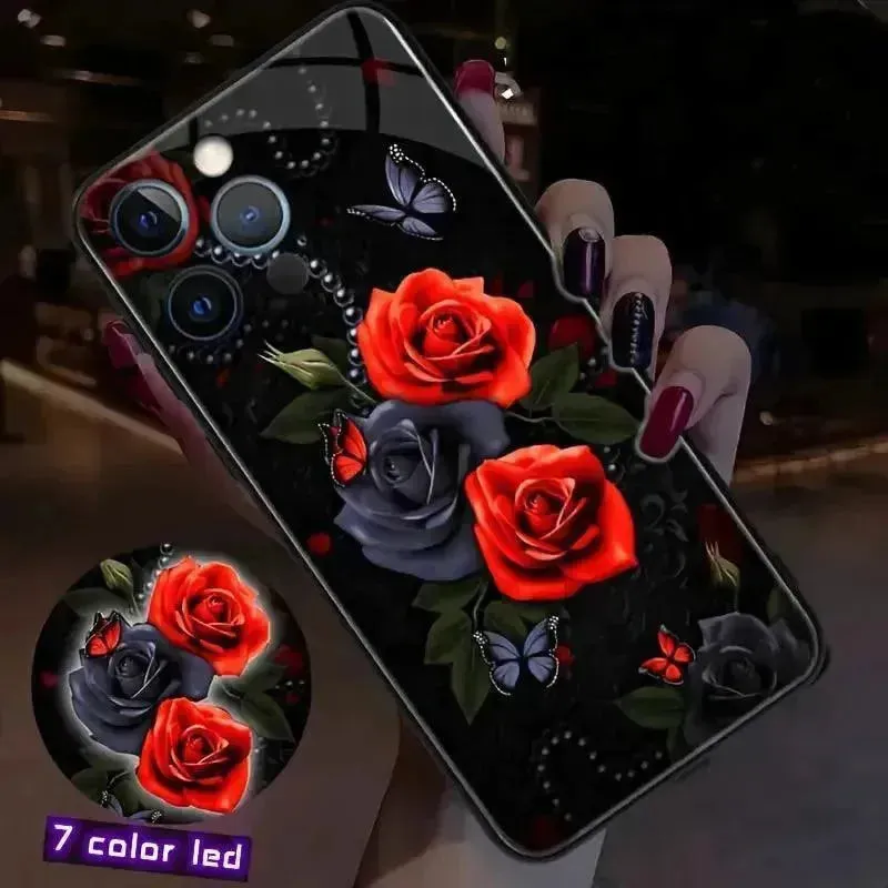 Glowing Rose Smart Voice Controlled Cover (For iPhone)