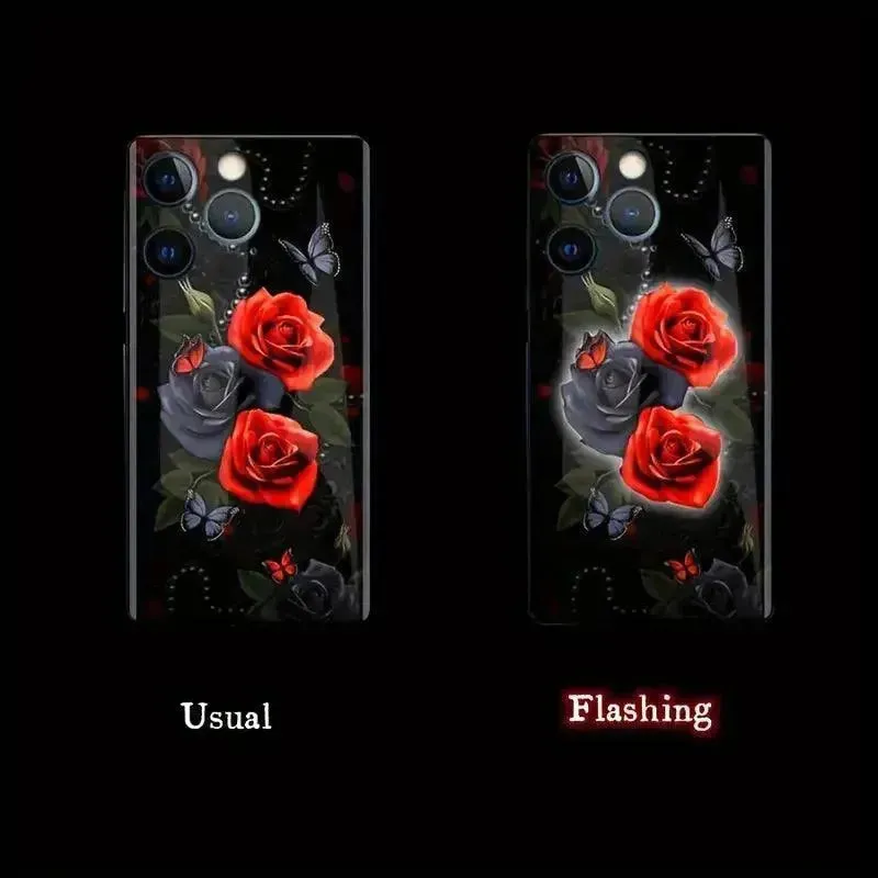 Glowing Rose Smart Voice Controlled Cover (For iPhone)