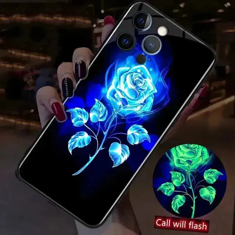 Glowing Rose Smart Voice Controlled Cover (For iPhone)