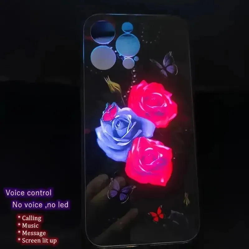 Glowing Rose Smart Voice Controlled Cover (For iPhone)