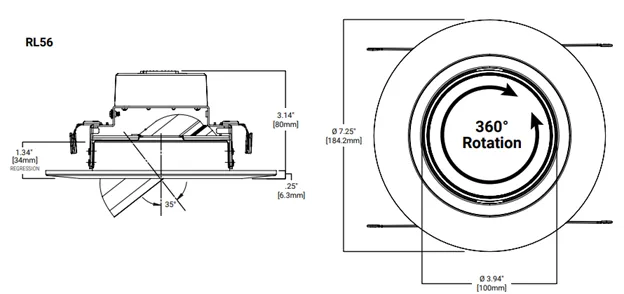 Halo RA56 5"/6" All-Purpose LED Retrofit Module with Dim to Warm, Lumen and CCT Select, Matte White Baffle