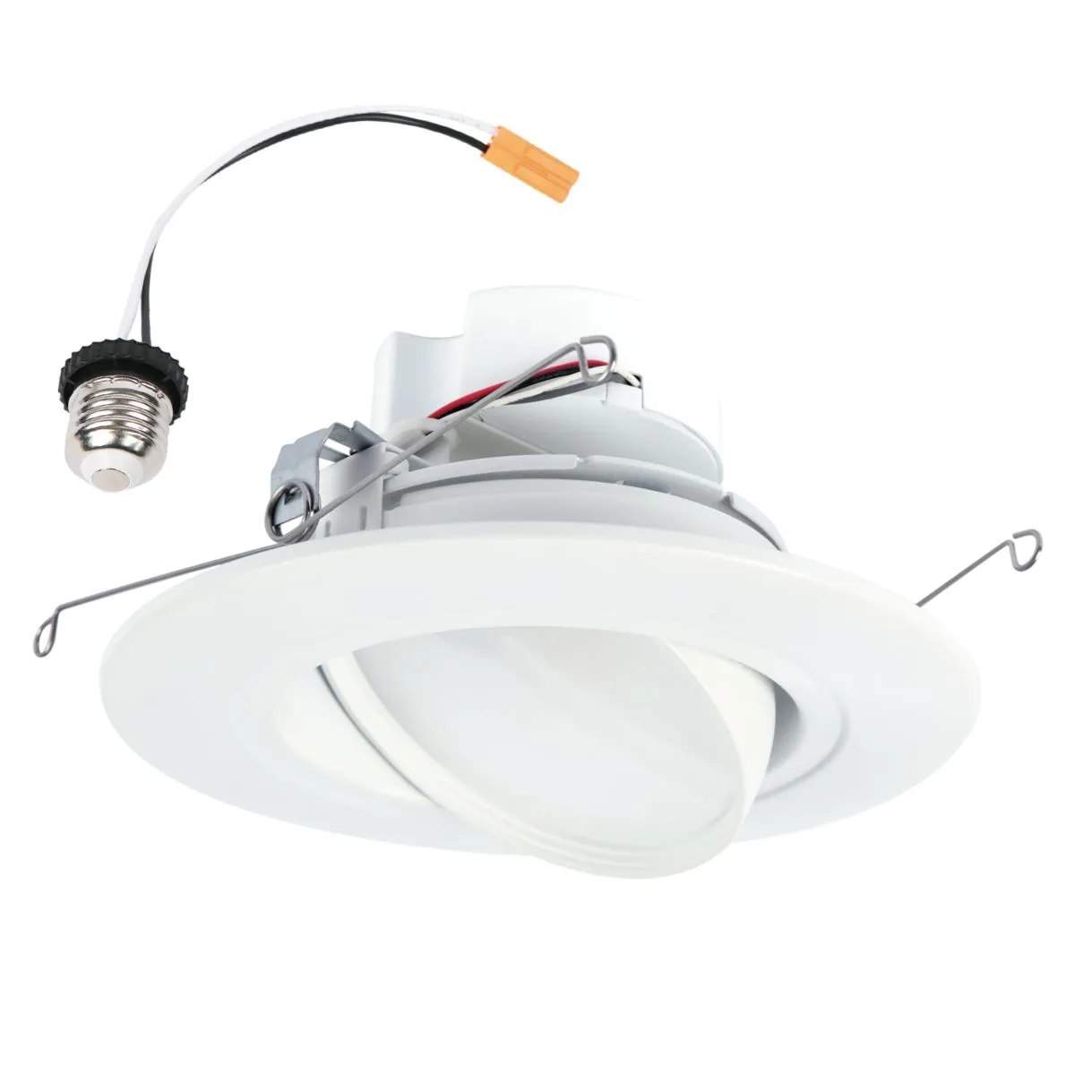 Halo RA56 5"/6" All-Purpose LED Retrofit Module with Dim to Warm, Lumen and CCT Select, Matte White Baffle