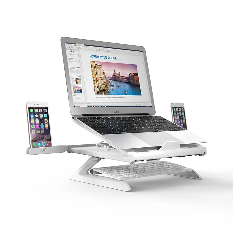 High Quality Laptop Stand Multifunctional Folding Lift Portable Laptop Stand Monitor Increase Rack Aluminum Alloy Base