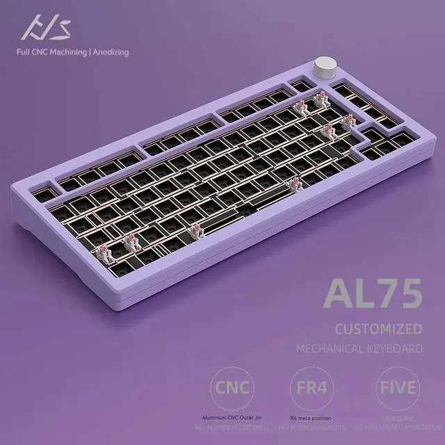 HJS AL75 Aluminum Mechanical Keyboard Kit