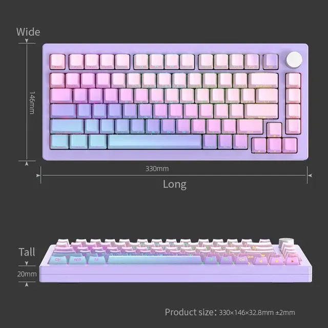 HJS AL75 Aluminum Mechanical Keyboard Kit