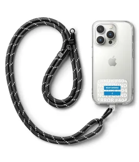 Holder Link Strap with Graphic Design TPU Tag | Blue Label - Black & White