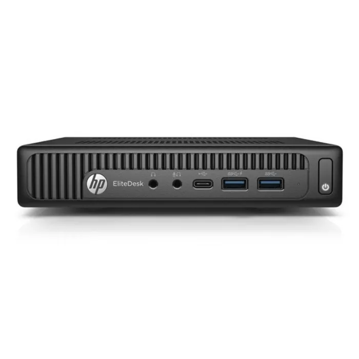 HP EliteDesk 800 G2 Mini Desktop • Two 20" Famous Maker LCD Monitors • WALI Free Standing Dual LCD Monitor Fully Adjustable Desk Mount • Quad Core i5 •  256GB SSD • 8GB RAM • Win 10 Pro 64 Bit