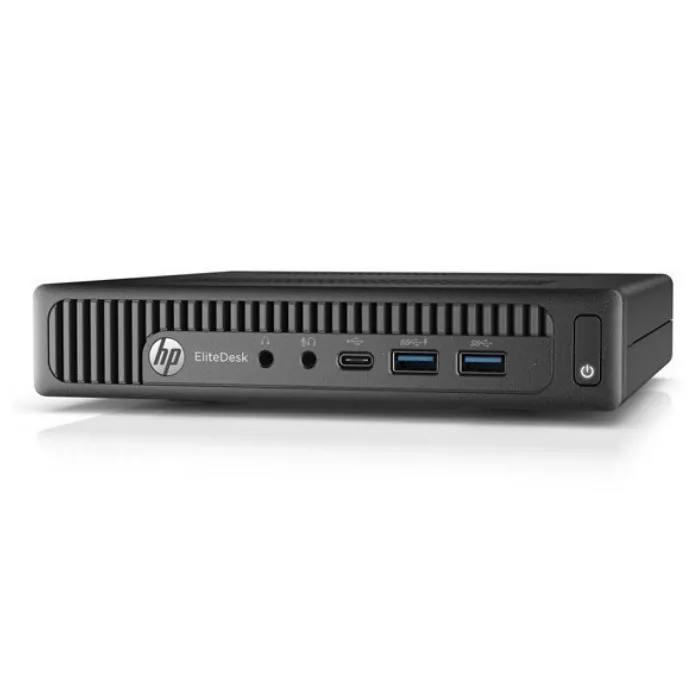 HP EliteDesk 800 G2 Mini Desktop • Two 20" Famous Maker LCD Monitors • WALI Free Standing Dual LCD Monitor Fully Adjustable Desk Mount • Quad Core i5 •  256GB SSD • 8GB RAM • Win 10 Pro 64 Bit