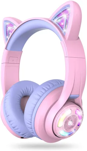 iClever BTH13 Bluetooth 5.0 Headphones with 3 setting Volume Limiter Features and up to 45H Playtime for Kids 3-16yrs old C04-2083N-01