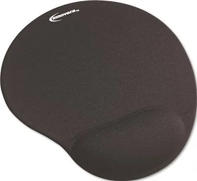 Innovera Mouse Pad With Gel Wrist Pad Nonskid Base 10-3/8 X 8-7/8 Black