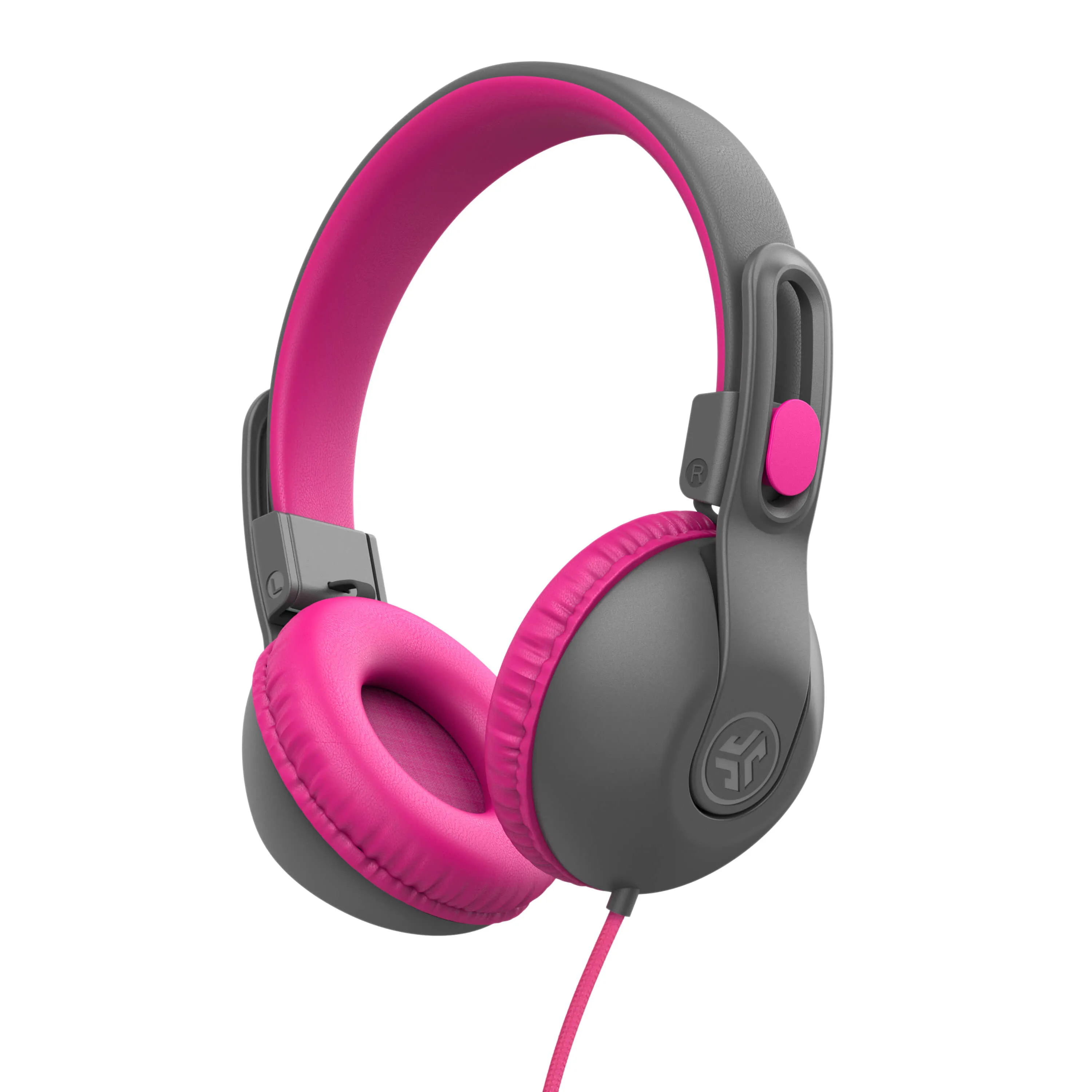 JBuddies Studio 2 On-Ear Kids Wired Headphones Pink/Gray