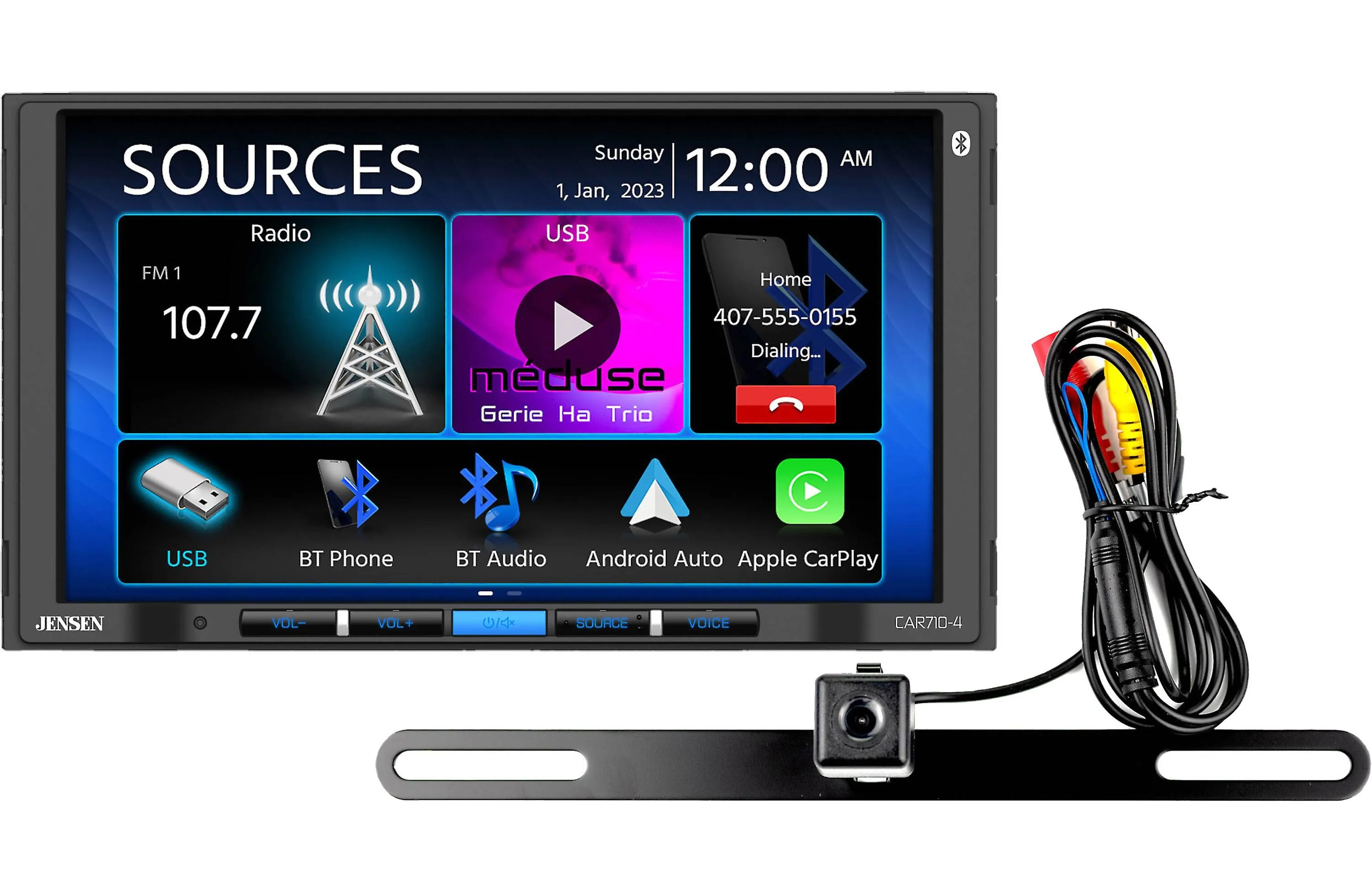 Jensen CAR710-4BC Digital Receiver with Backup Camera