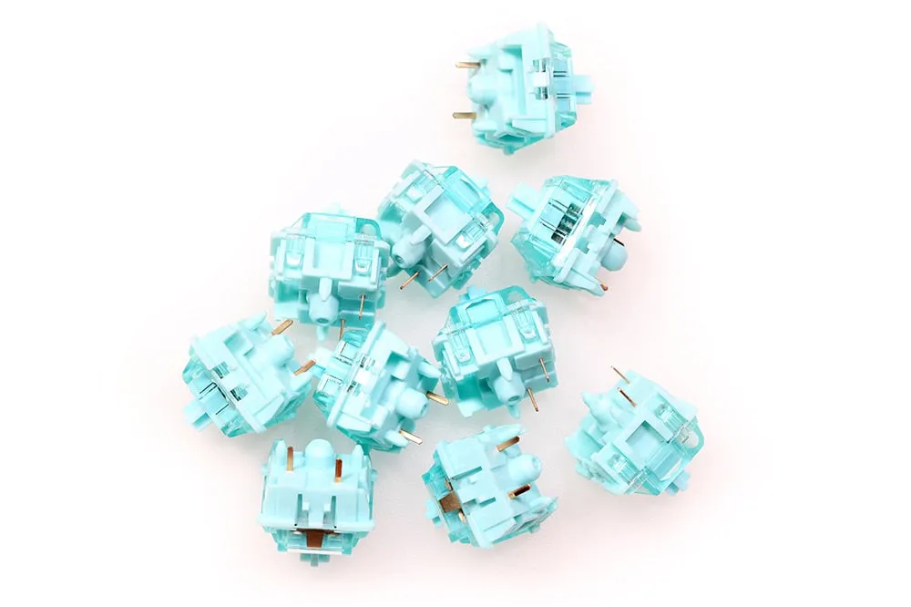 JWICK Ice Jade Pre Advanced Tactile Switch 5pin RGB SMD 62g mx switch for mechanical keyboard 50m POM Nylon Long Spring Blue