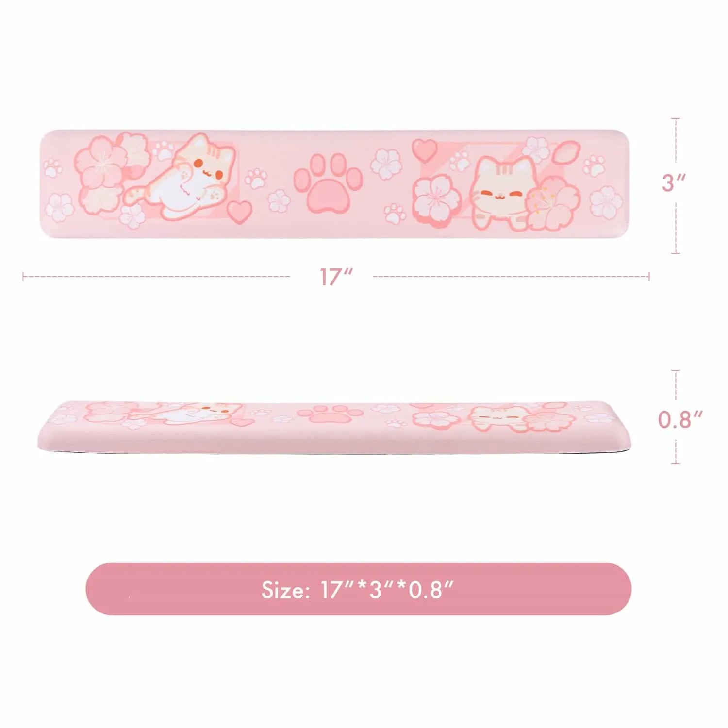 Kawaii Desk Mat Bundle – 3 Pack Anime Kirby Sakura Shark Mousepads