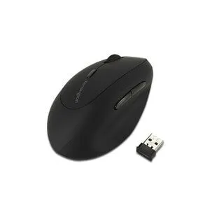 Kensington ProFit Left-Handed Ergo Wireless Mouse - Wireless - Black - USB - 1600 dpi - Scroll Wheel - 6 Button(s) - Left-handed Only