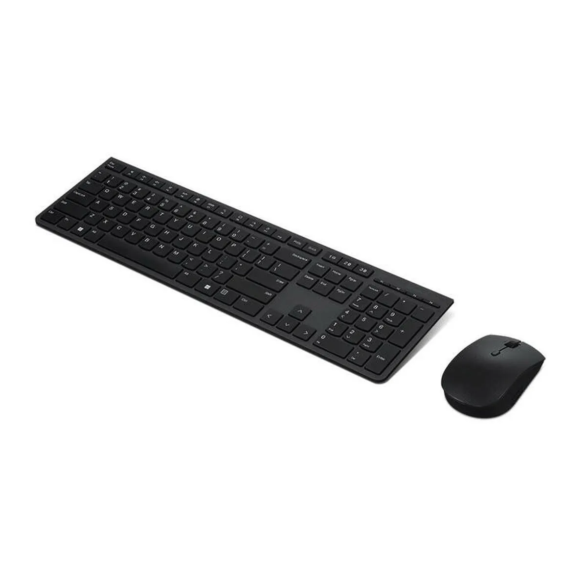 Keyboard and Wireless Mouse Lenovo SLIM COMBO II ES MC00011728 Black Spanish Qwerty