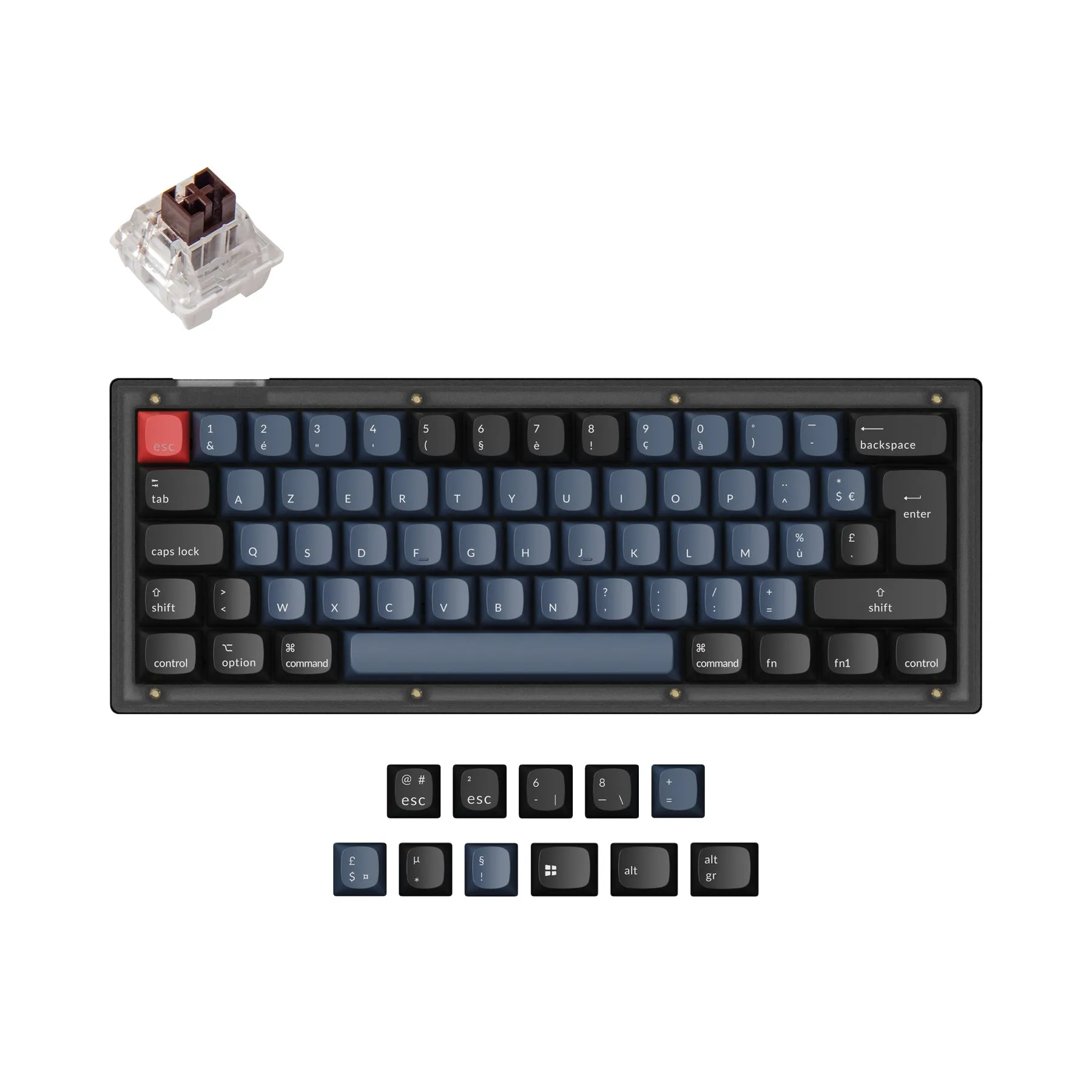 Keychron V4 QMK Custom Mechanical Keyboard ISO Layout Collection