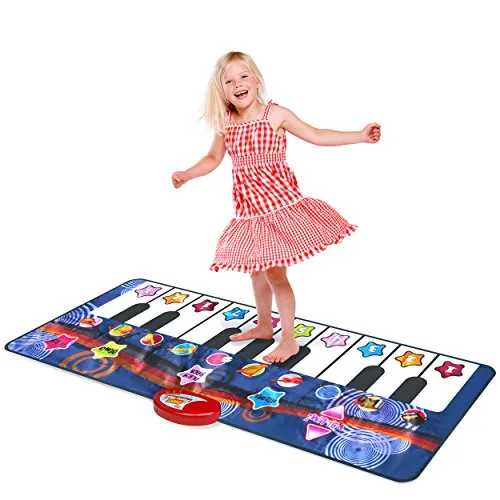 Kidzlane Durable Piano Dance Mat Giant Floor Keyboard Toy for Kids