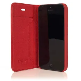 Knomo iPhone 5/5s Leather Folio  - Scarlet