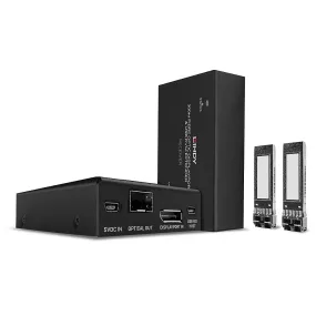 Lindy 300M Fibre Optic Displayport 1.2 & Usb Kvm Extender - Transmitter And Receiver - Kvm / Audio / Usb Extender - Disp