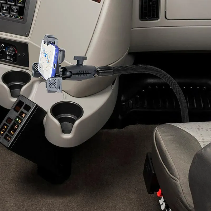 LockVise™ Locking Seat Rail or Floor Phone Mount