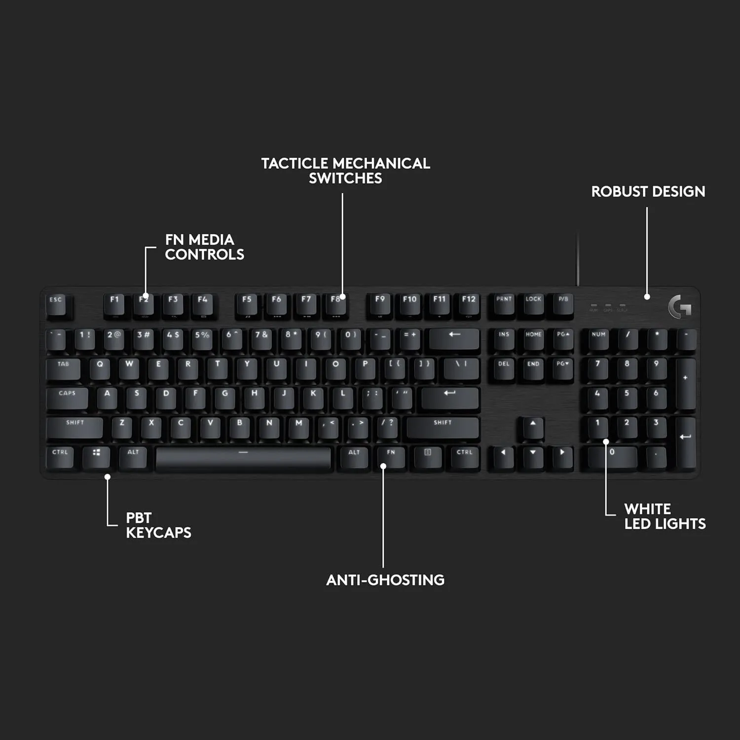 Logitech G413 SE / G413 TKL SE Mechanical Gaming Keyboard | Backlit Keyboard with Tactile Mechanical Switches